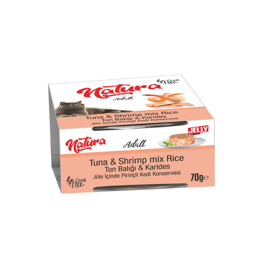 Natura Ton Balıklı Ve Karidesli Yetişkin Kedi Maması 70 GR | SRC: Barcode: 8682315521030